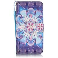 PU Leather Material 3D Painting Crystal Flower Pattern Phone Case for iPhone 6s Plus / 6 Plus/6S/6/SE / 5s / 5