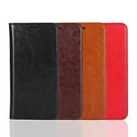 PU Leather Crazy Horse Flip Cover Wallet Card Slot Case for Huawei P9