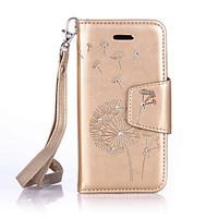 PU Leather Material Dandelion Pattern The Drill Phone Case for iPhone 6s Plus / 6 Plus/6S/6