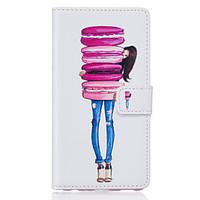 PU Leather Material Cake Girl Pattern Phone Case for iPhone 6s Plus / 6 Plus/6S/6/SE / 5s / 5