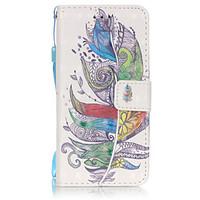 PU Leather Material 3D Painting Colorful Feathers Pattern Phone Case for iPhone 6s Plus / 6 Plus/6S/6/SE / 5s / 5