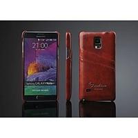 PU Leather Oil Wax Wave Back Case with Card Holder for Samsung Galaxy Note 4 (Assorted Color)