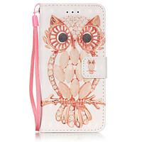 PU Leather Material 3D Painting Shell Owl Pattern Phone Case for iPhone 6s Plus / 6 Plus/6S/6/SE / 5s / 5