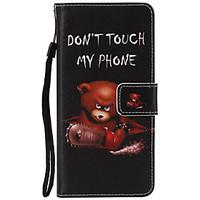 pu leather material bear pattern painted phone sets for samsung galaxy ...