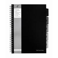 pukkapad project book a4 250 sheet black 1 pack