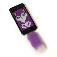Purple Faux Tail Cat Iphone Accessory