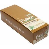 pulsin protein snack 18 50g bars maple peanut