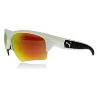 Puma 0056S Sunglasses White Orange 004 66mm