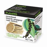 Pulsetta Foods Limited Cracked Black Pepper Oat Thins 150g