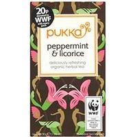 pukka wwf peppermint licorice herbal tea 20 bags
