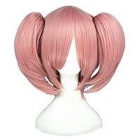 Puella Magi Madoka Magica-Kaname Madoka 14inch Pink Cosplay wig2Ponytails CS-078A
