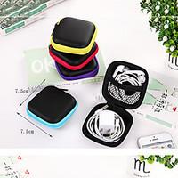 PU Storage Bag Earphone Headset Cable Zipper Bag Cable Storage Charger Digital Packing Box