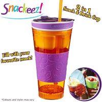 Purple Snackeez Drinks Cup