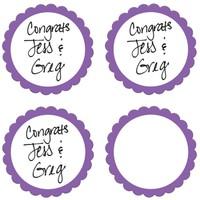 Purple Party Labels