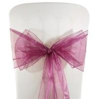 Purple Organza Chair Sashes