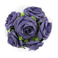 Purple Foam Roses 6 Stems