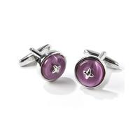 purple button cufflinks