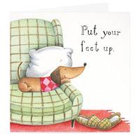 Put Your Feet Up Dog Card
