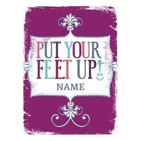 put your feet up personalised card