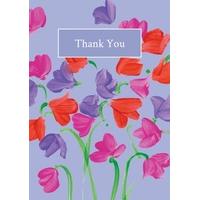 Purple Flowers | Thank you Card