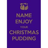 pudding keep calm christmas card