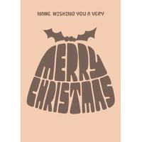 pudding personalised christmas card