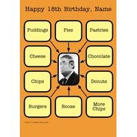 Puddings, Pies, Pastries | Photo 18th Birthday Card