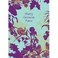 Purple Holly | Christmas Card