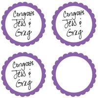 Purple Party Labels