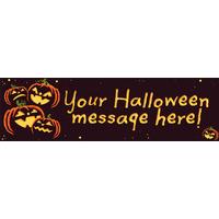 Pumpkin Halloween Personalised Party Banner