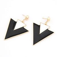 Punk Style Alloy Acrylic Double-triangle Pattern Earrings (Assorted Colors)