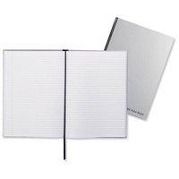 Pukka Pad Notebook with Ribbon Casebound Hard Cover 192 Pages 90gsm A4 Silver Ref RULA4 [Pack 5]