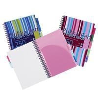 pukka pad a4 project book wirebound plastic ruled 5 divider 250 pages  ...