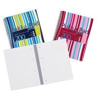 Pukka Pad (A4) Jotta Notebook Wirebound Plastic Punched Ruled 200 Pages 80gsm Assorted [Pack 3]
