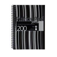 Pukka Pad (A5) Jotta Pad Wirebound Polypropylene Cover 200 Pages 80gsm Black Stripe [Pack 3]