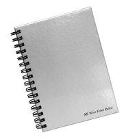 Pukka Pad Notebook Wirebound Hardback Perforated Ruled 160pp 90gsm A5 Silver Ref WRULA5 [Pack 5]
