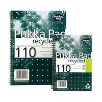 pukka pad notebook recycled wirebound perforated punched ruled 110pp 8 ...