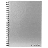 Pukka Pad Notebook Wirebound Hardback Perforated Ruled Margin 160pp 90gsm A4 Silver Ref WRULA4 [Pack 5]