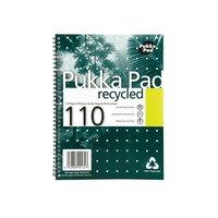 Pukka Pad Notebook Wirebound Recycled 80gsm Ruled and Margin 4 Hole 100 Pages A4 Ref RCA4 [Pack 3]