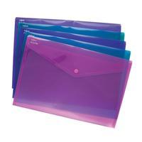 pukka stud wallet file vibrant polypropylene a5 assorted pack of 5