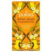 Pukka Organic Lemon Ginger & Manuka Honey Tea Bags 20 Pack