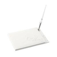 Pure Elegance Special Occasion Guest Book And Pen With Blank Pages - Silver