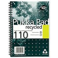 Pukka Pad A5 80gsm Wirebound Recycled Ruled & Perforated Notebook (110 Pages) (3 Pack)