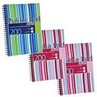 Pukka Pad A5 80gsm Plastic Wirebound Ruled Jotta Notebook (200 Pages) (3 Pack - Assorted Colours)