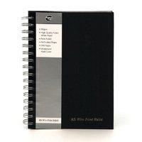 Pukkapad A5 Wirebound Manuscript Book Black - 5 Pack