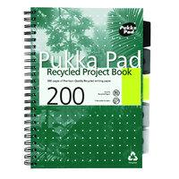 Pukka A4 Recycled Project Book Green - 3 Pack