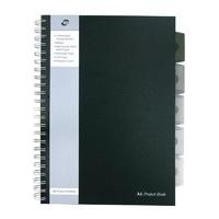 Pukkapad Project Book A4 250 Sheet Black - 3 Pack