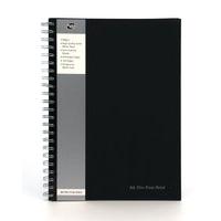 Pukkapad A4 Wirebound Manuscript Book Black - 5 Pack