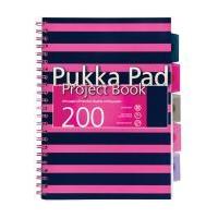 Pukka Pads A4 Project Book Navy Pink