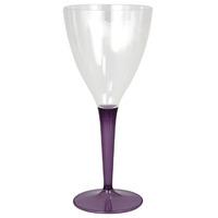 purple wine plastic party glasses